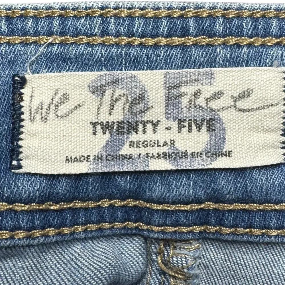 We The Free Maddie Midi Length Denim Jean Skirt 25